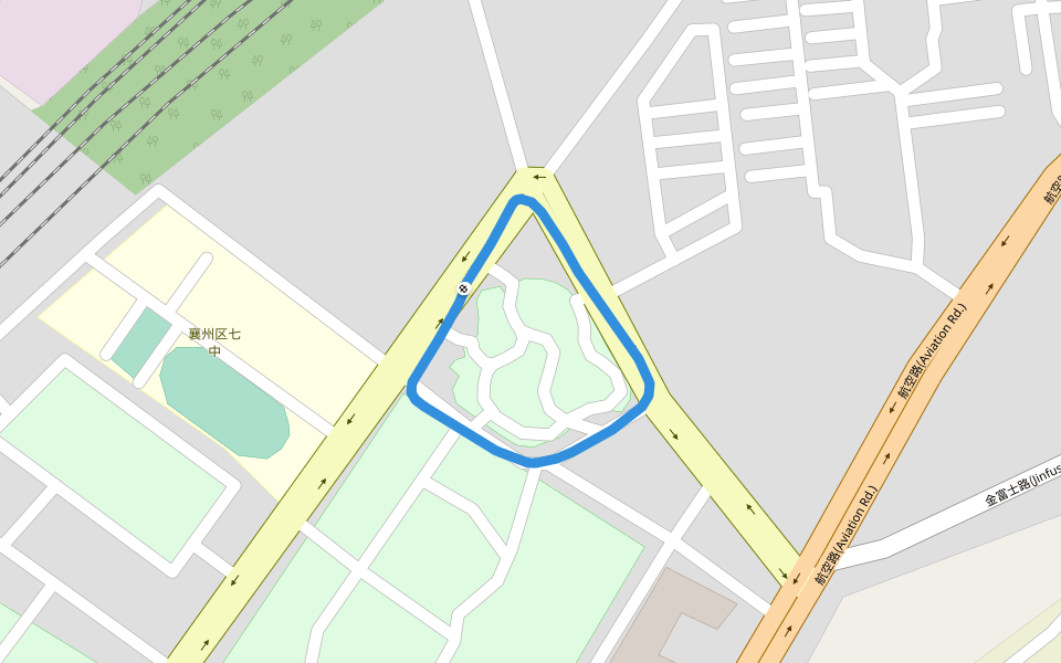 襄州区七中 walking route map in Xiang Yang Shi