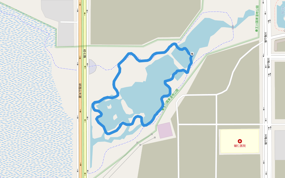 秦王川国家湿地公园 walking route map in Lanzhou