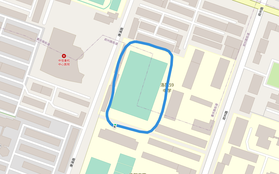 洛阳59中学 walking route map in Luo Yang Shi