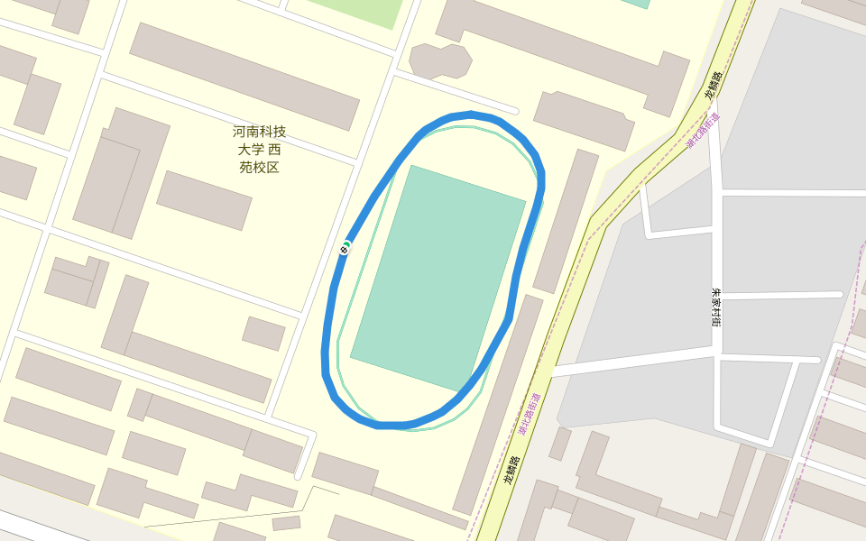 河南科技大学 西苑校区 walking route map in Luo Yang Shi