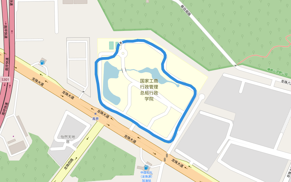 国家工商行政管理总局行政学院 walking route map in Shenzhen