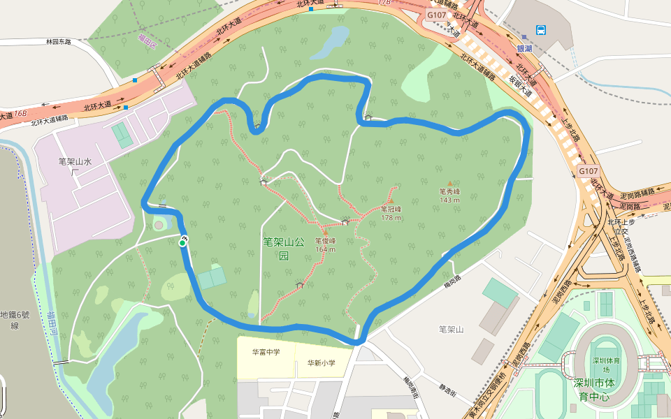 Beacon Hill Park Map Beacon Hill Park Walking And Running - Futian District, Shenzhen, China |  Pacer