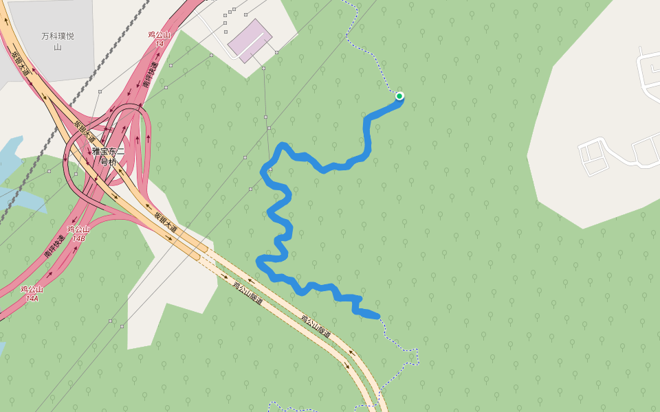 塘朗山公园 walking route map in Shenzhen