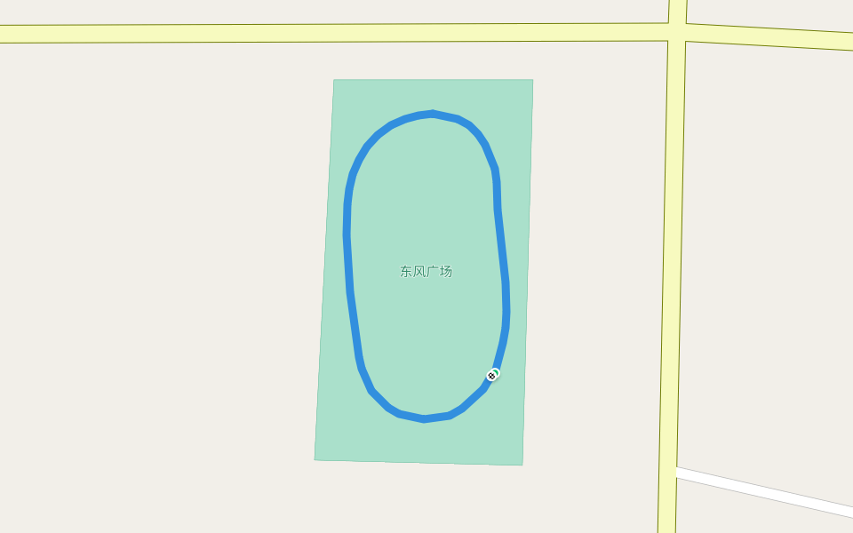 东风广场 walking route map in Jie Yang Shi