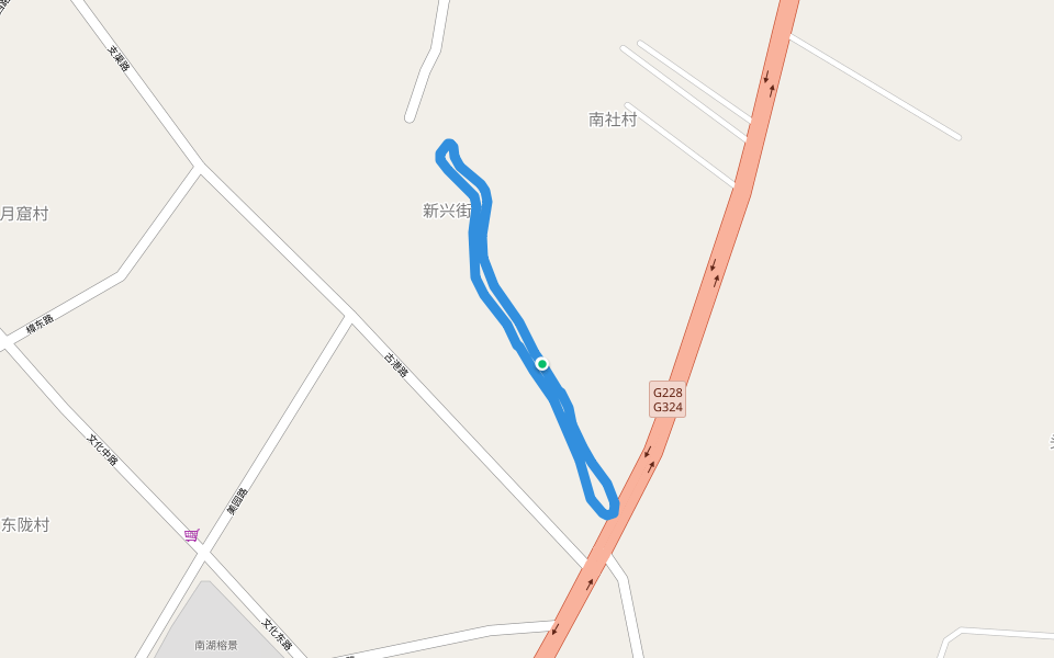 新兴街村 walking route map in Shan Tou Shi