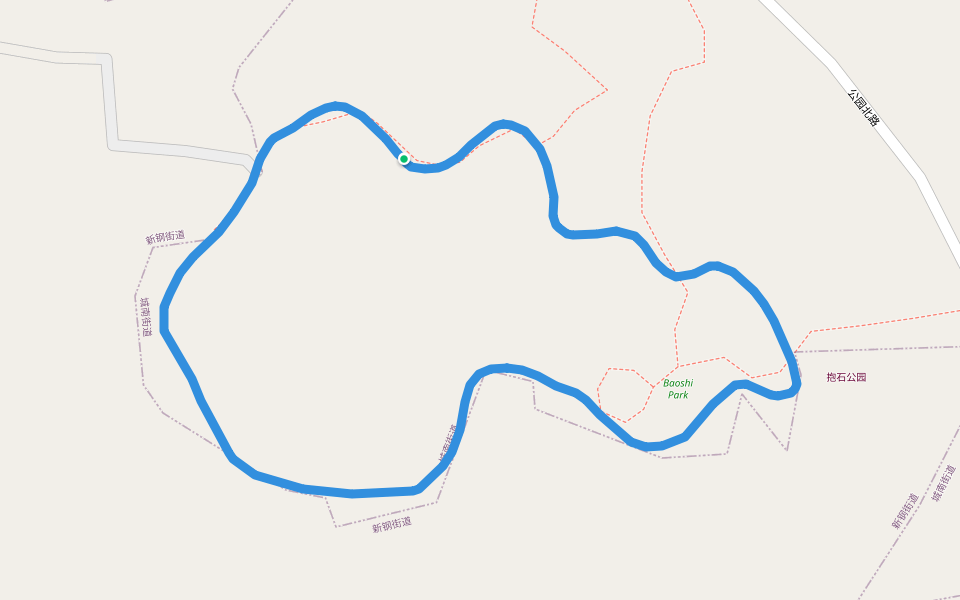 抱石公园 walking route map in Xin Yu Shi