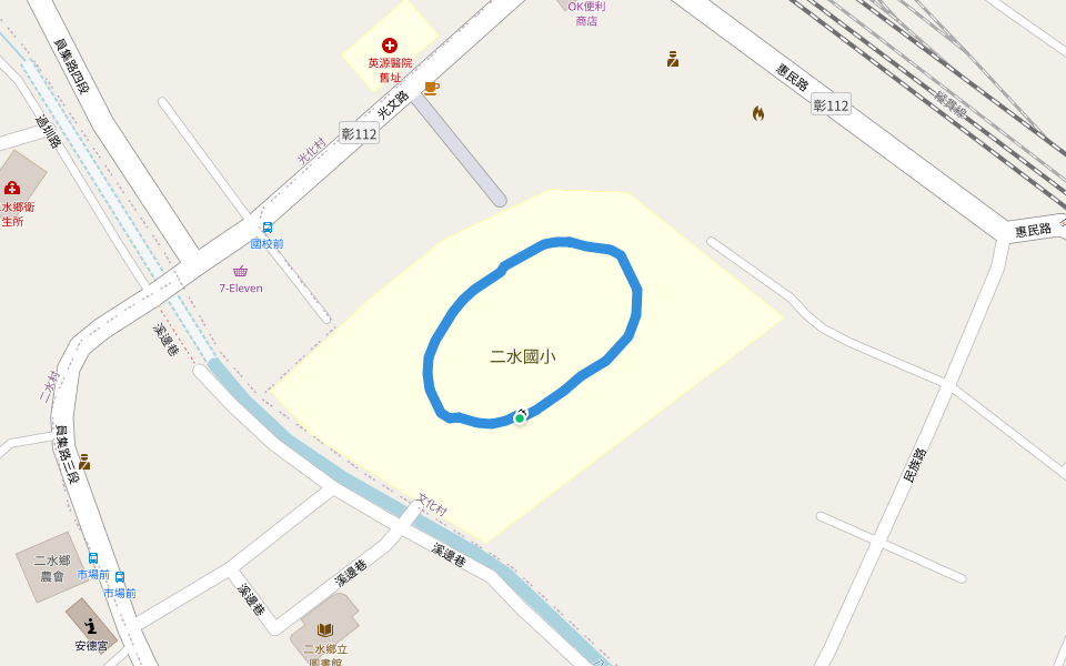 二水國小 walking route map in Ershui