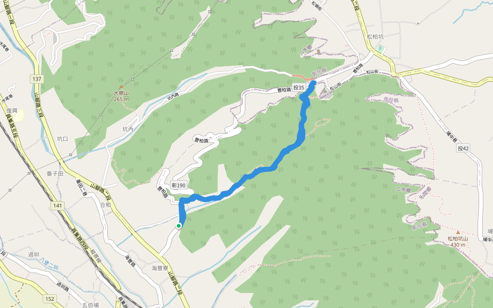 二水登廟步道 walking route map in Ershui