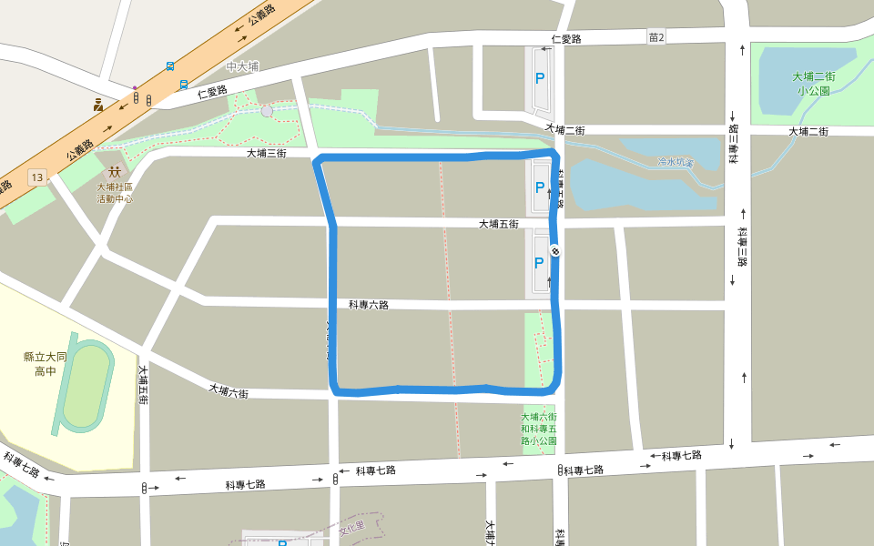 大埔六街和科專五路小公園