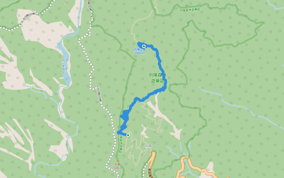 嘉明湖登山口到向陽山屋