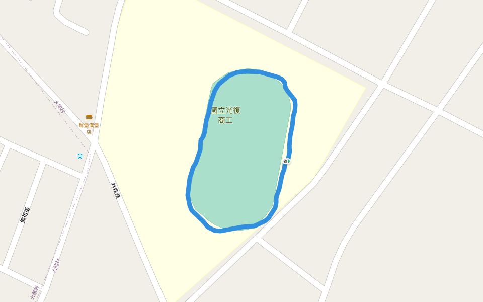 國立光復商工 walking route map in Guangfu