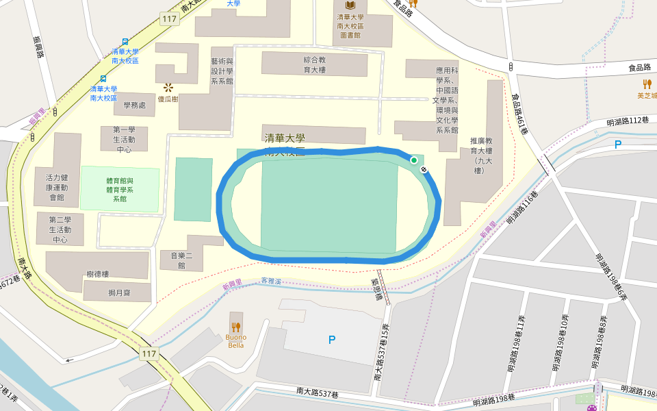 清華大學南大校區 walking route map in Hsinchu