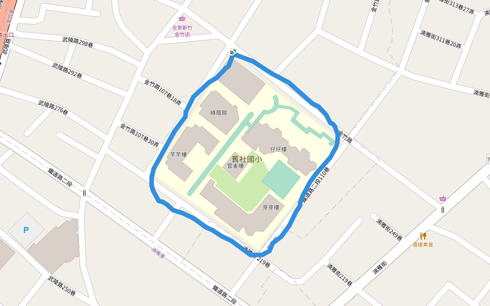 舊社國小 walking route map in Hsinchu