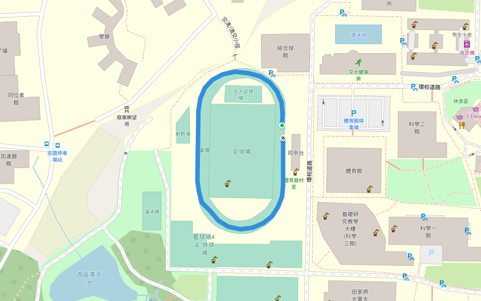 國立交通大學光復校區 walking route map in Hsinchu