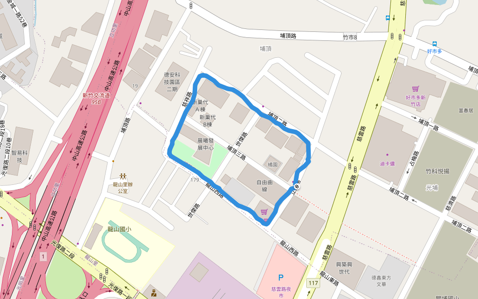 埔頂 walking route map in Hsinchu