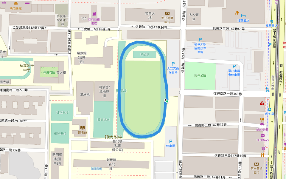 Handball court Walking And Running Trail Da'an District, Taipei