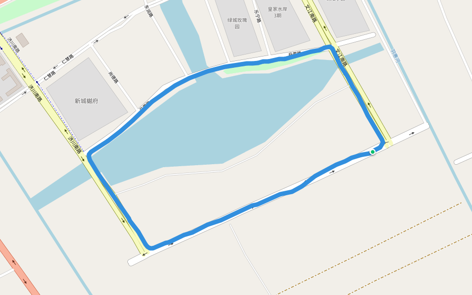 济川南路 walking route map in Tai Zhou Shi