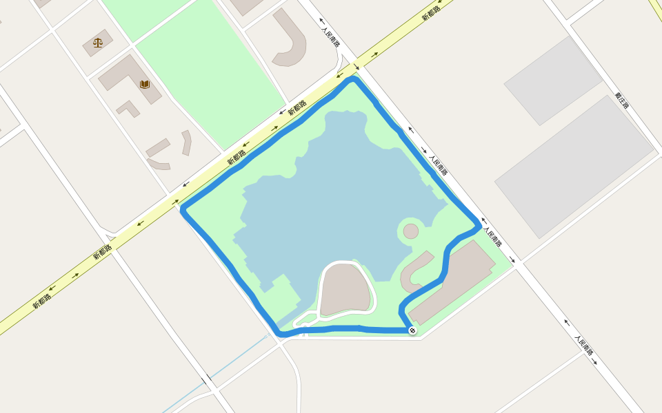 公园 walking route map in Yan Cheng Shi