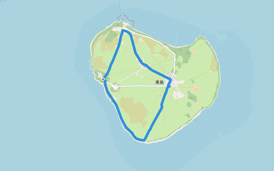 西表石垣国立公園 walking route map in Taketomi