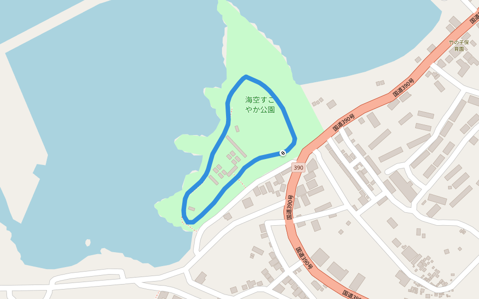 海空すこやか公園 walking route map in Miyakojima