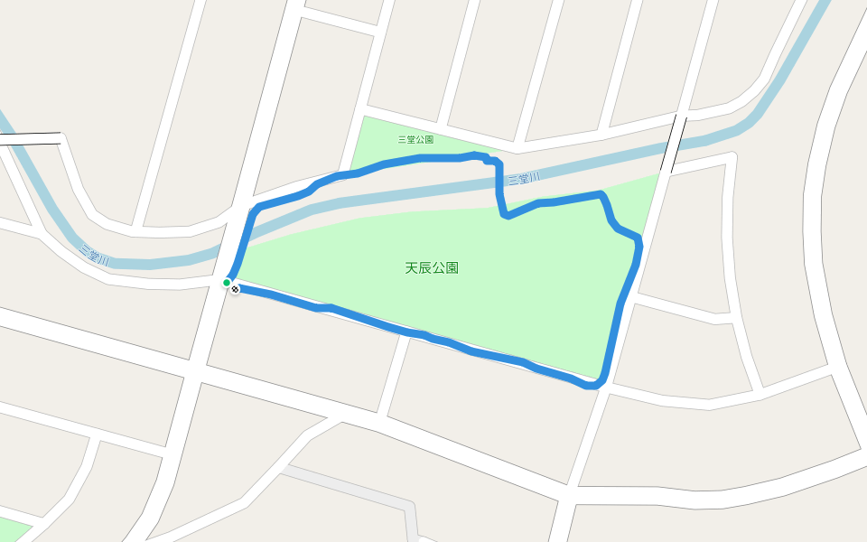 天辰公園 walking route map in Satsumasendai