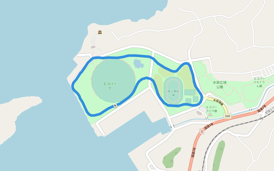 エコパーク walking route map in Minamata