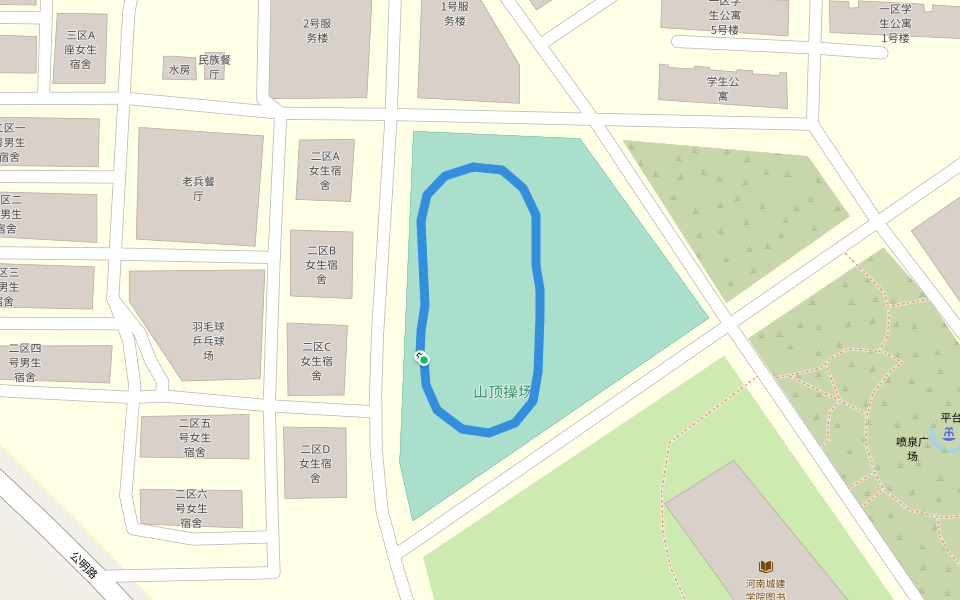 河南城建学院山顶操场