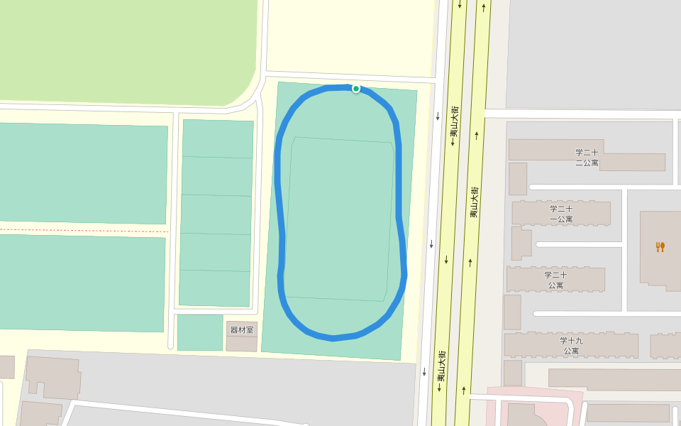 河南大学(金明校区) walking route map in Kai Feng Shi