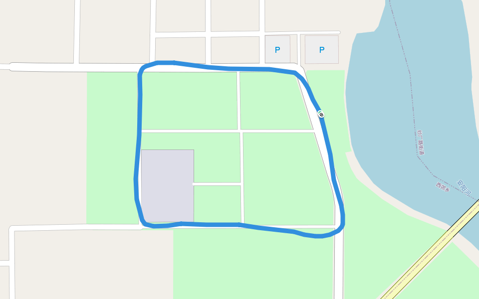 小屯村 walking route map in Anyang