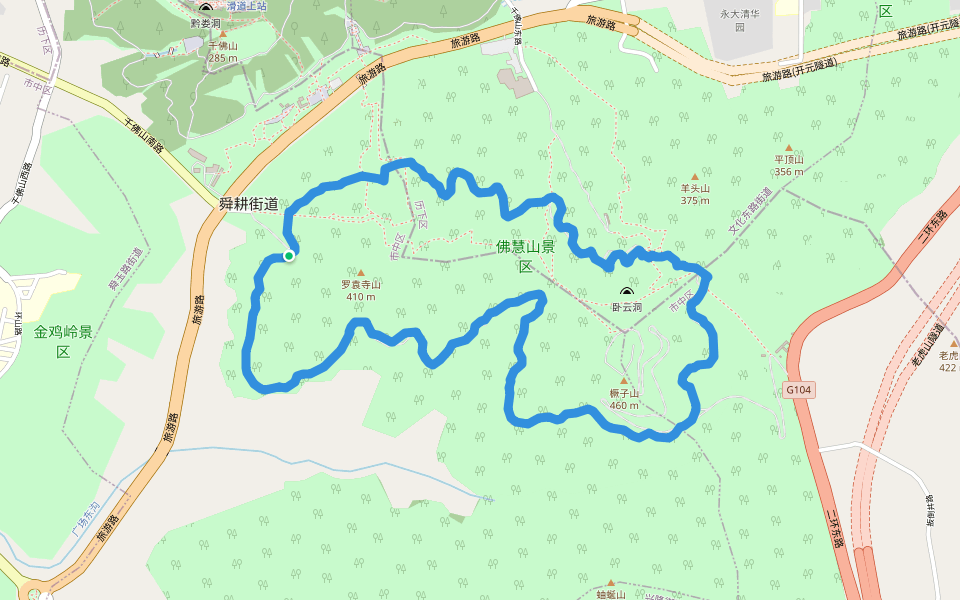 佛慧山景区 walking route map in Ji Nan Shi