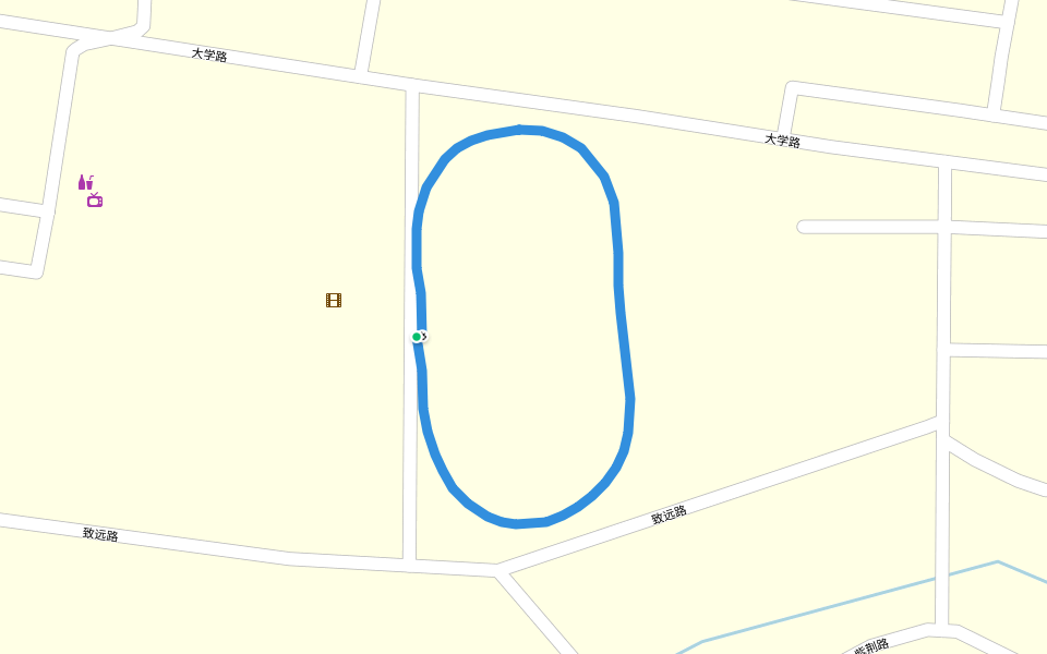 济南大学(主校区)跑道 walking route map in Ji Nan Shi