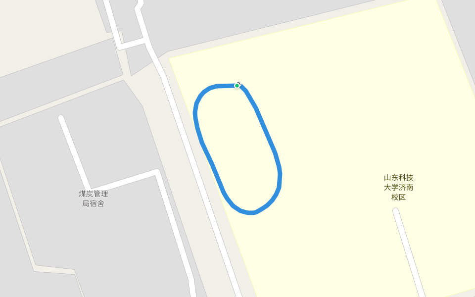 山东科技大学济南校区 walking route map in Ji Nan Shi