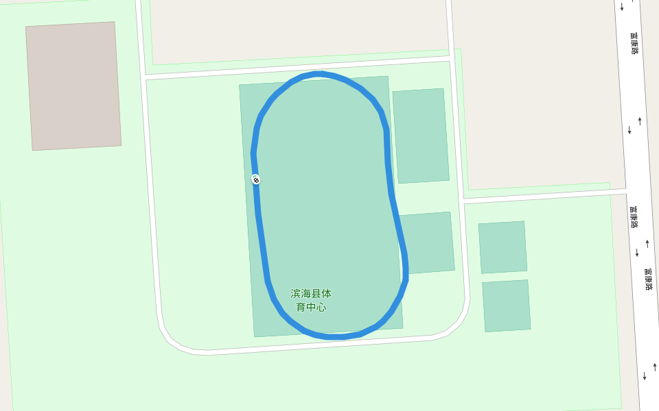 滨海县体育中心 walking route map in Yan Cheng Shi