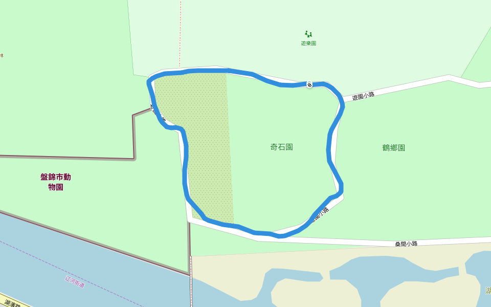 湖濱公園 walking route map in Pan Jin Shi