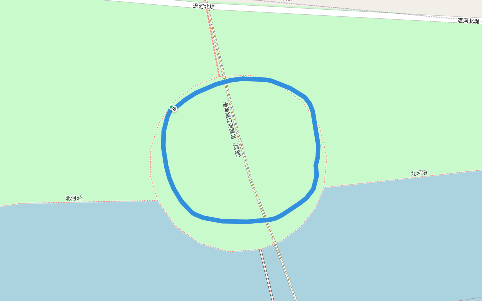 辽河湿地公园 walking route map in Pan Jin Shi