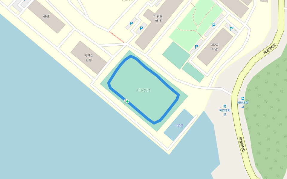 대운동장 walking route map in Mokpo-si