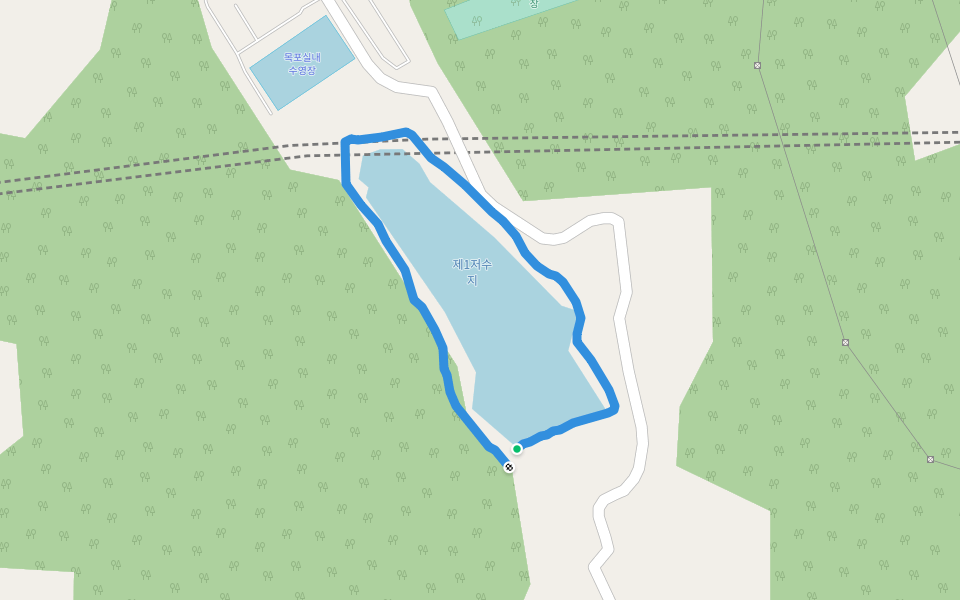 제1저수지 walking route map in Mokpo-si