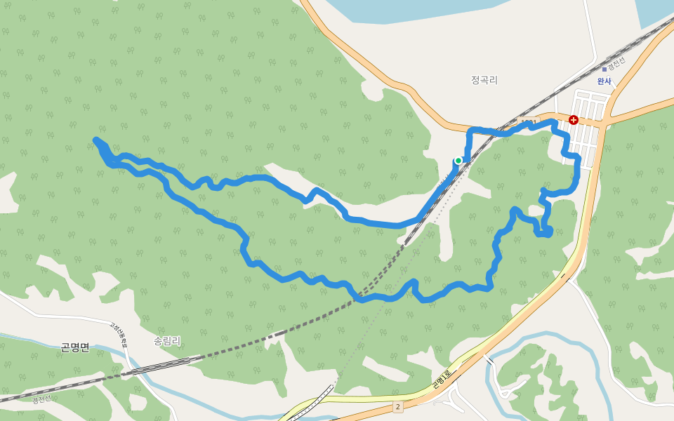 정곡리 walking route map in Sacheon