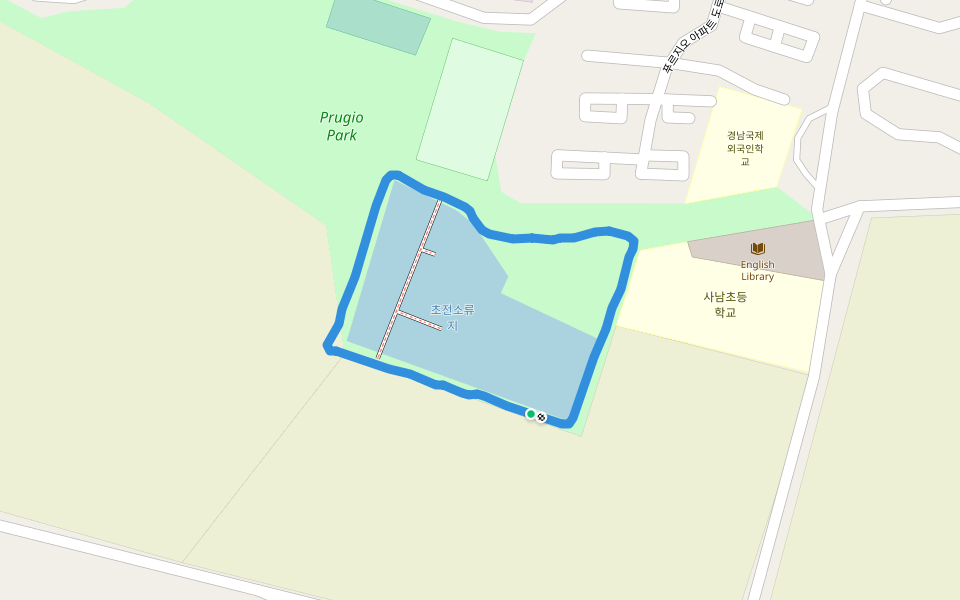 초전소류지 walking route map in Sacheon