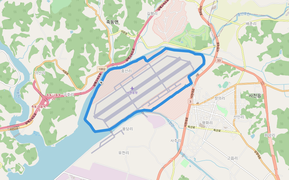 중선리 walking route map in Sacheon