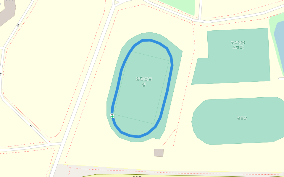 전남대학교 종합운동장 walking route map in Gwangju