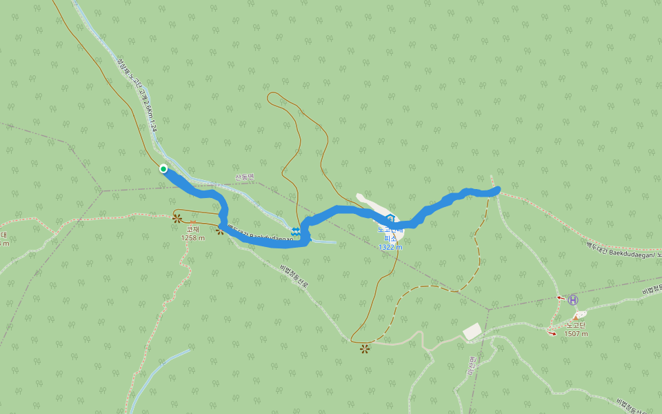지리산 국립공원 walking route map in Gurye-gun