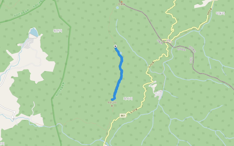 비법정등산로 walking route map in Gurye-gun