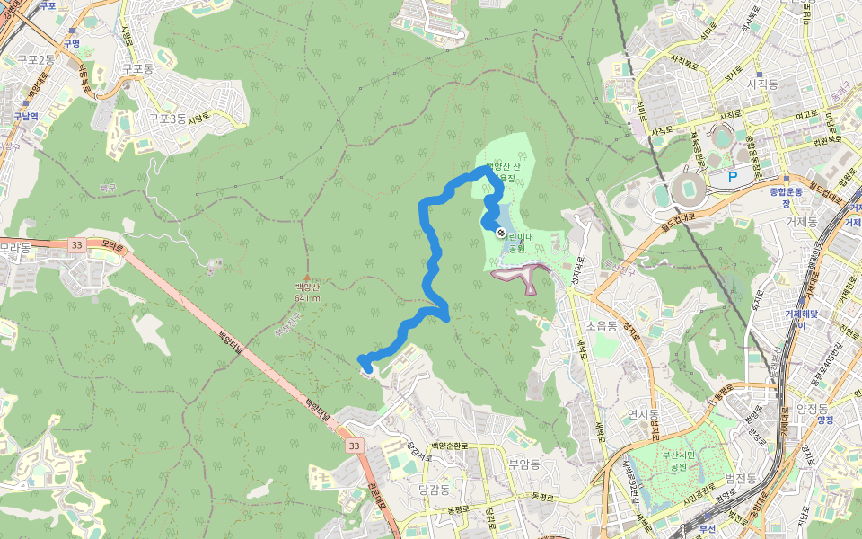 백양산 산림욕장