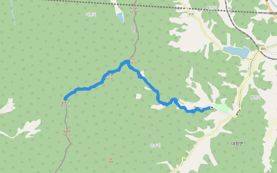 천덕산 walking route map in Gimcheon