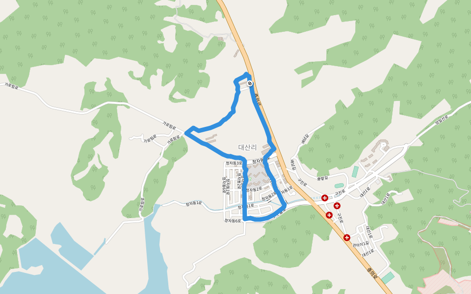 대산리 walking route map in Sosan