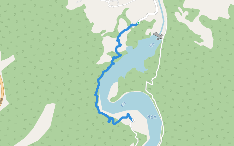 괴산 산막이옛길 walking route map in Goesan
