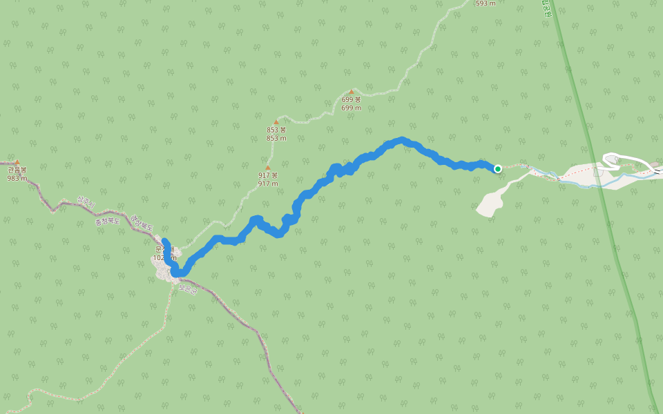 백두대간 walking route map in Sangju