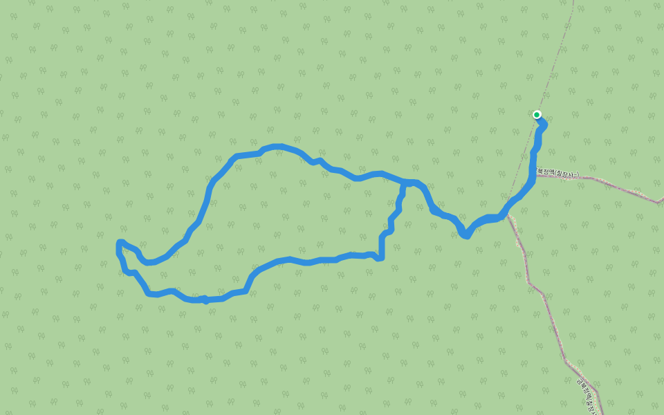 금북정맥(칠장사~) walking route map in Anseong-si
