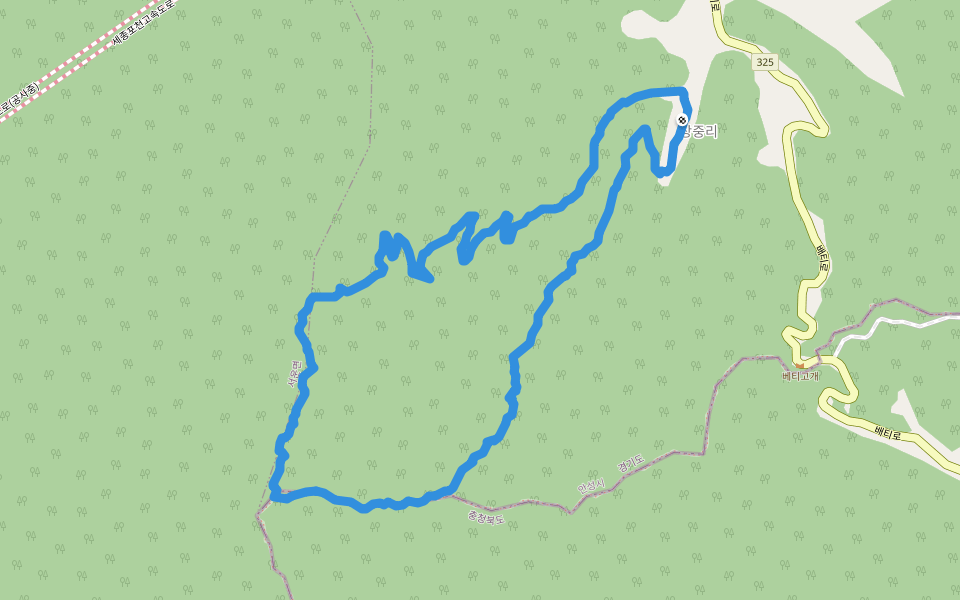 상중리 walking route map in Anseong-si